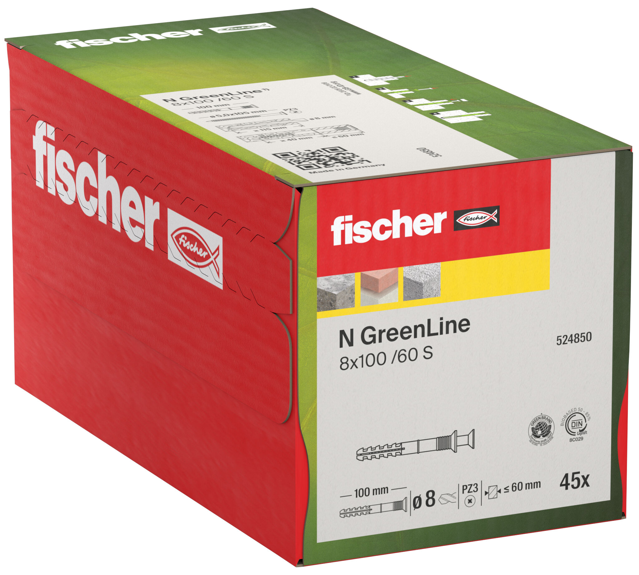 Packaging: "Hammerfix fischer N Green 8 x 100/60 S cu cap înecat gvz"