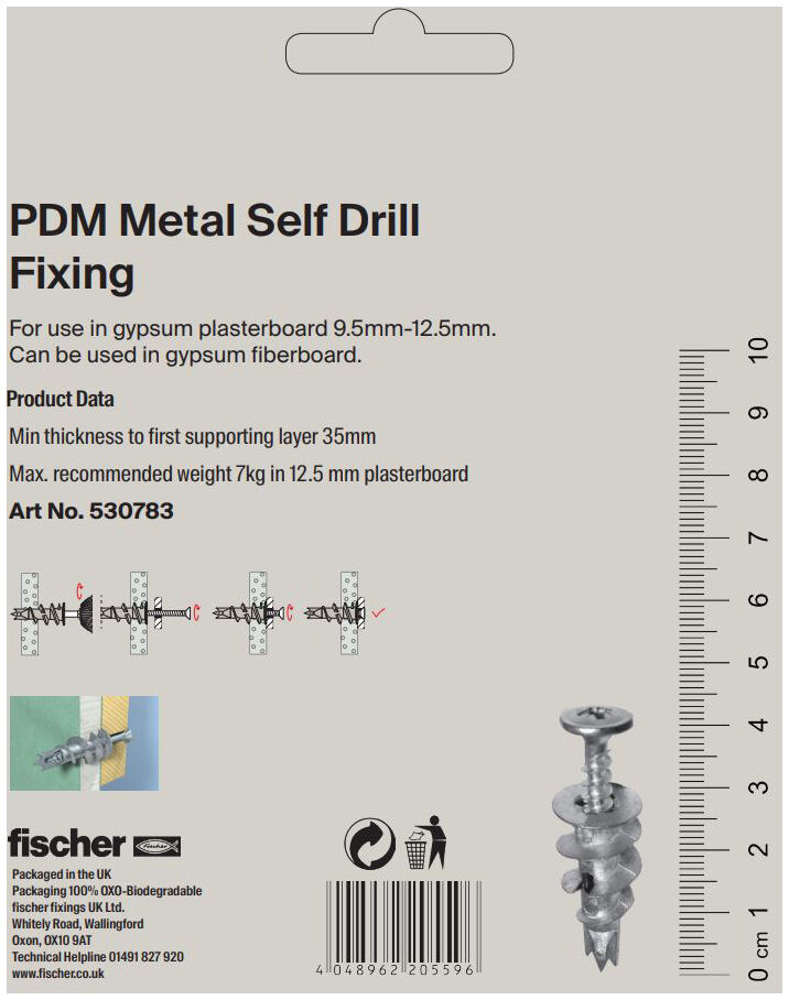 Packaging: "PDM Metal Self Drill Fixing"