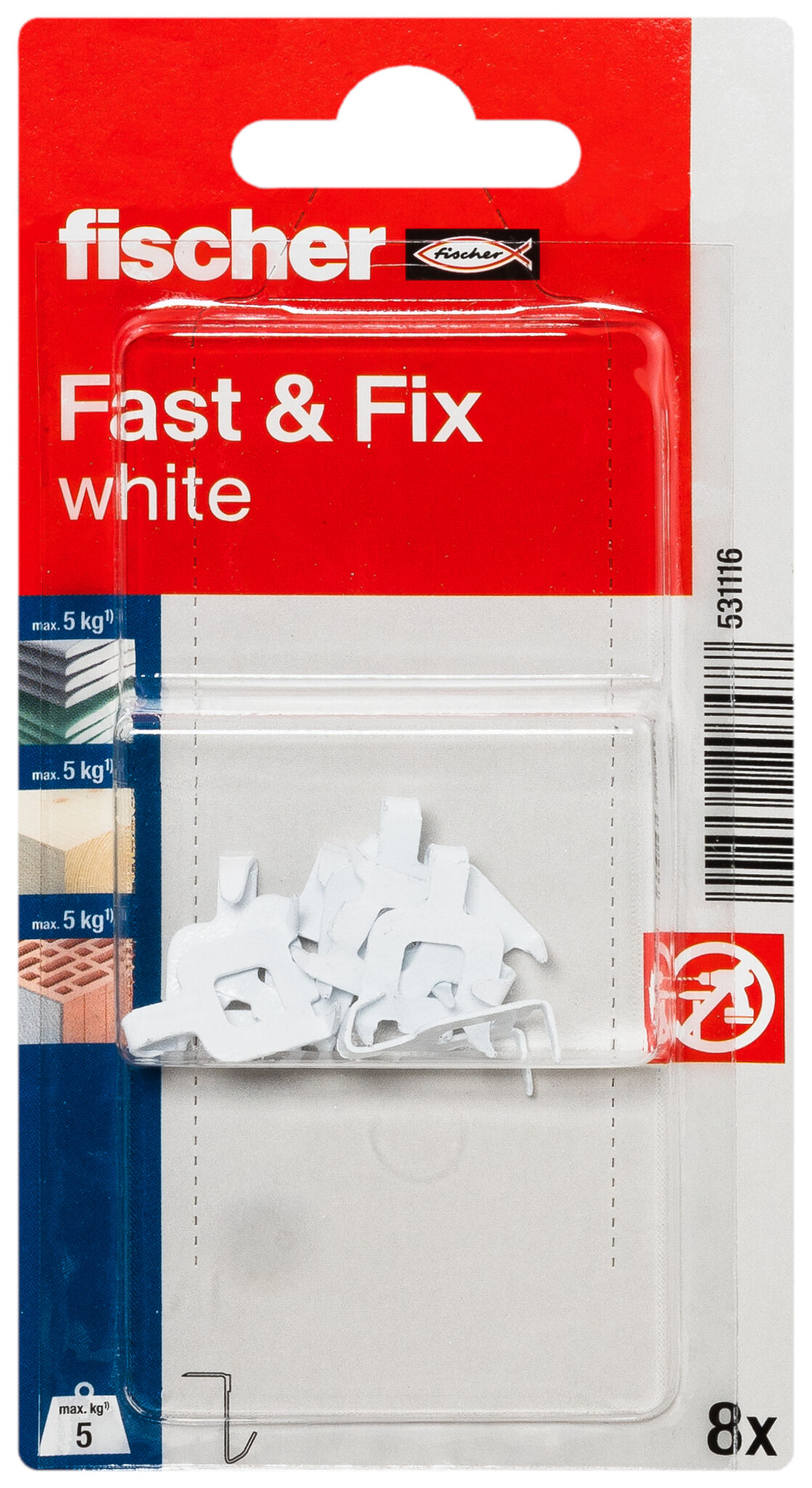 Packaging: "fischer Fast & Fix white SB-card"
