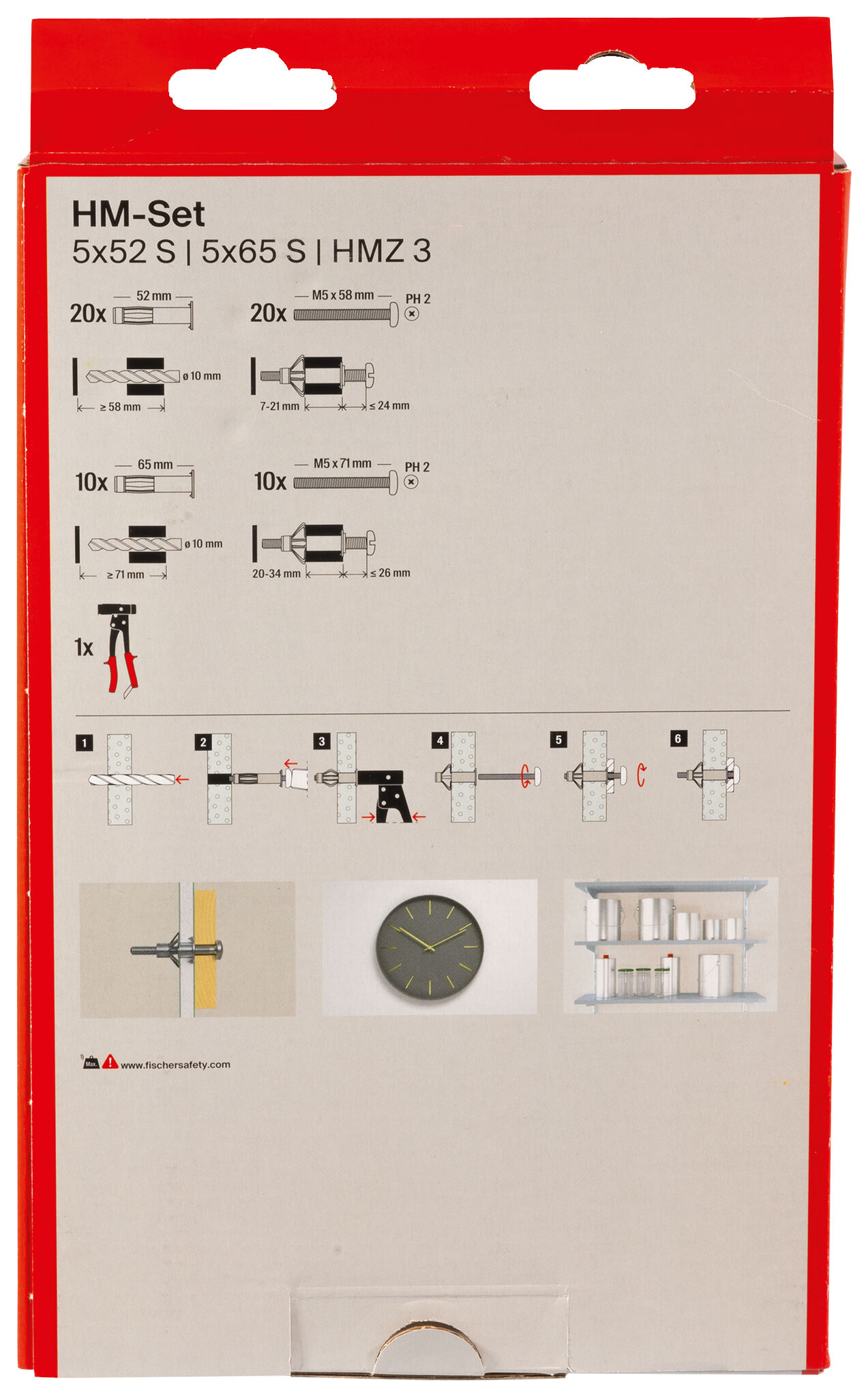 Verpackung: "fischer Montage Set Hohlraumbefestigung"