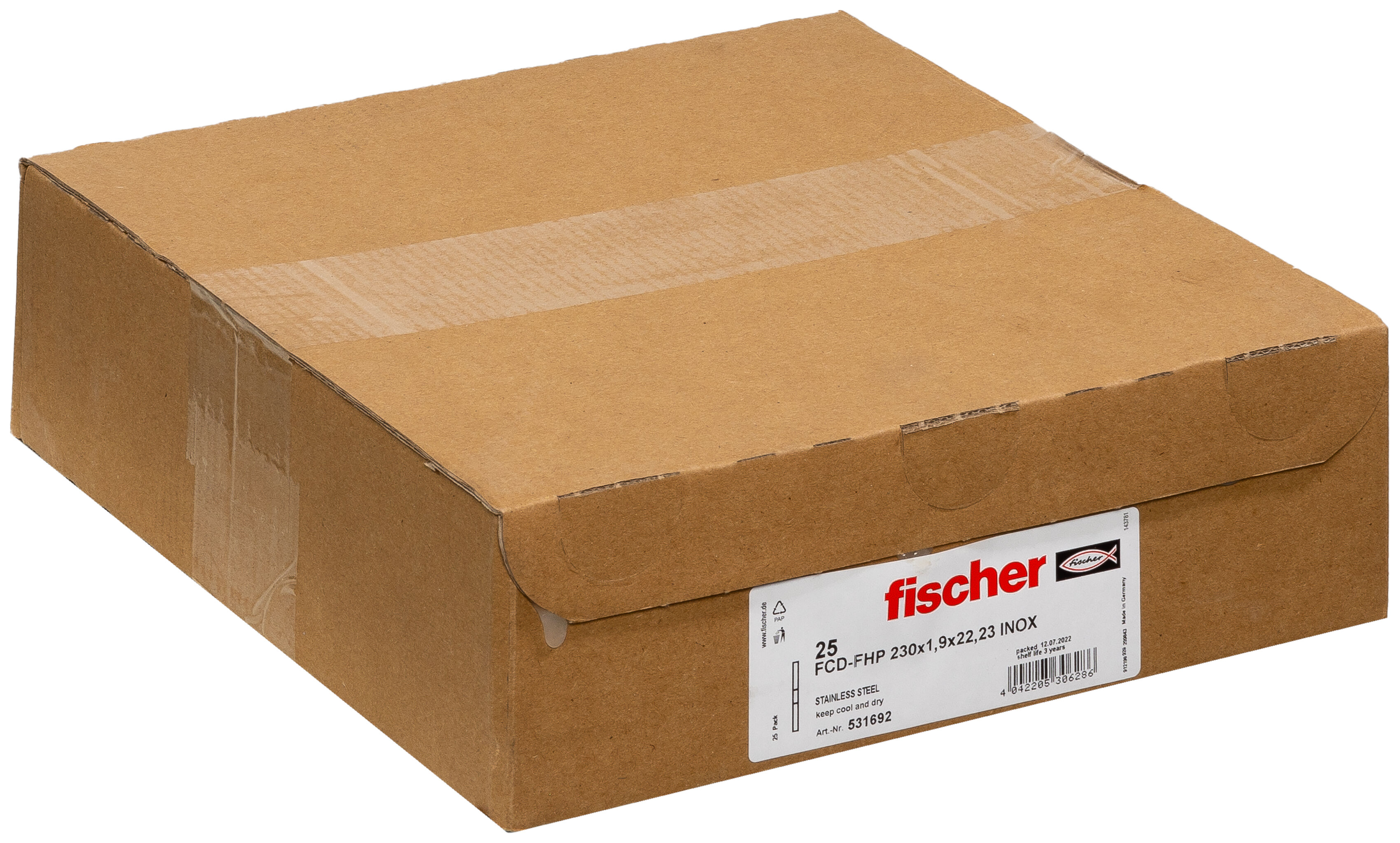 Balení: "Řezný kotouč fischer FCD-FHP 230x1,9x22,23 plus"