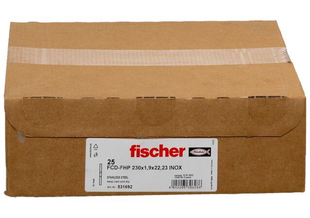 Verpackung: "fischer Trennscheibe FCD-FHP 230 x 1,9 x 22,23 Inox"