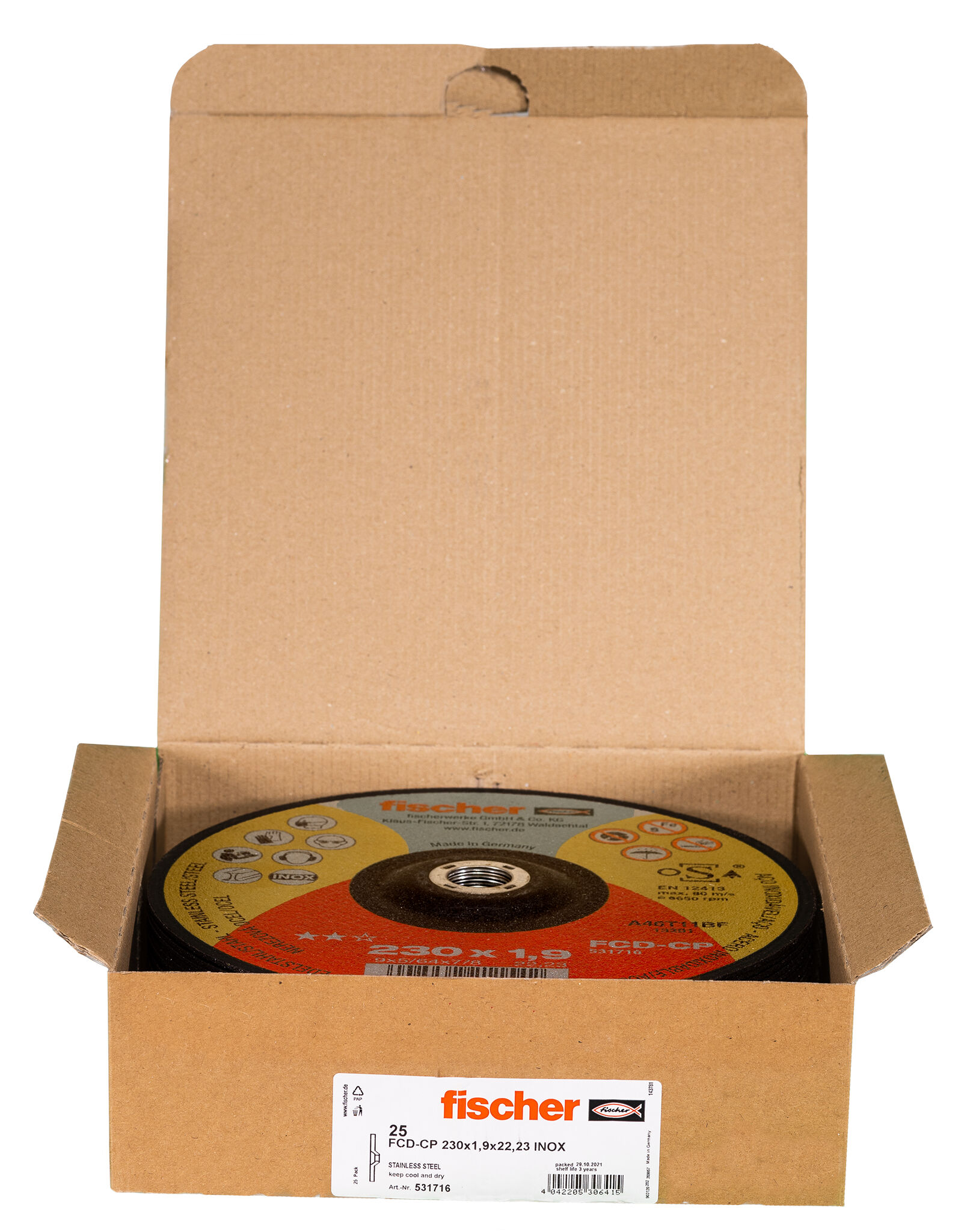 Balení: "Řezný kotouč fischer FCD-CP 230x1,9x22,23 plus"