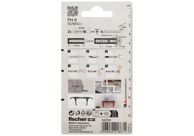 Verpackung: "fischer Hochleistungsanker FH II 15/M10 I"