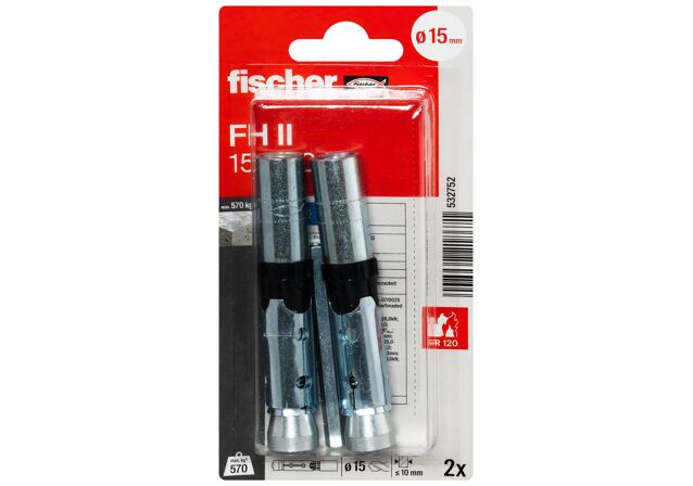 Verpackung: "fischer Hochleistungsanker FH II 15/M10 I"