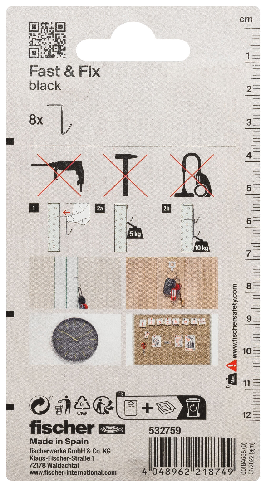 Confezione: "Fast&Fix Fissaquadro nero"