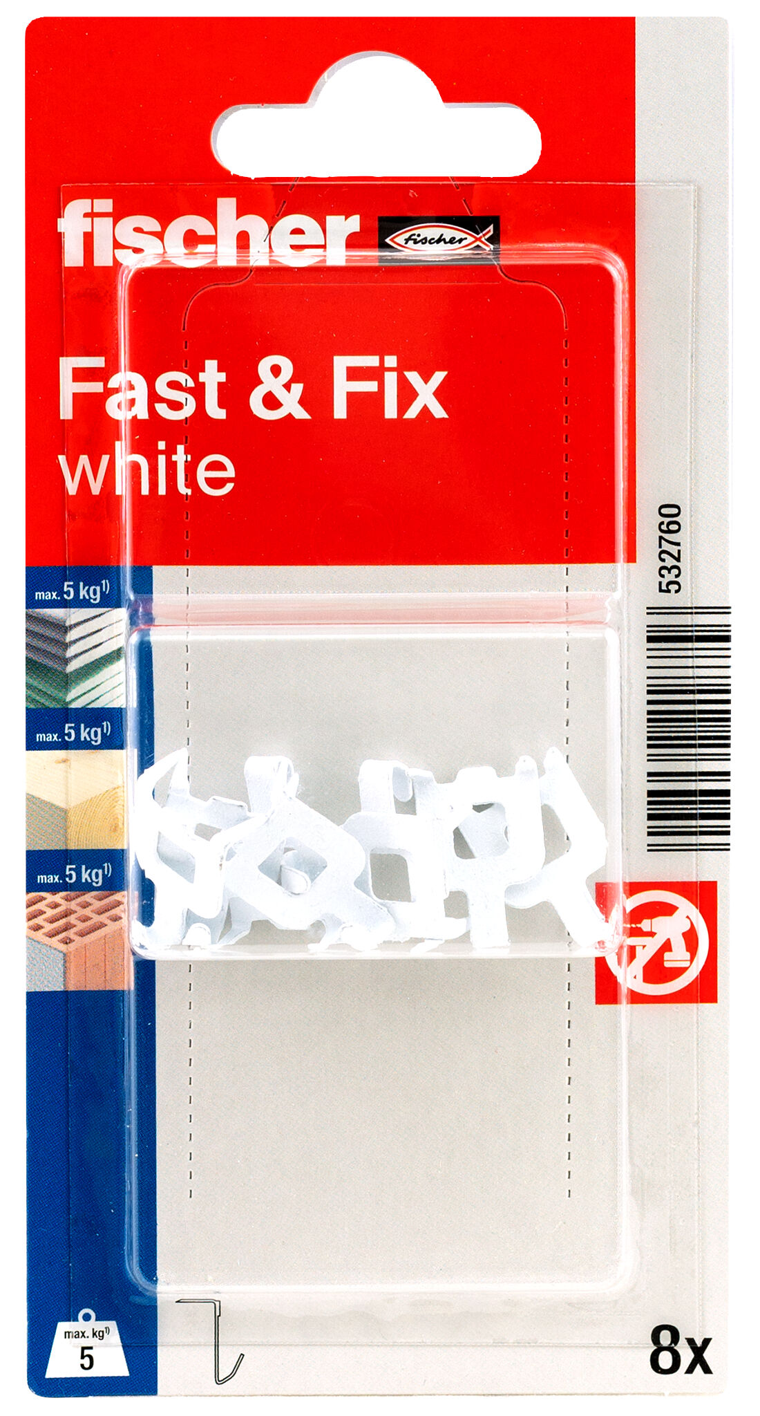 Packaging: "fischer Fast & Fix white SB-card"