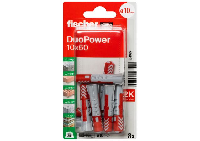Packaging: "fischer DuoPower 10x50"