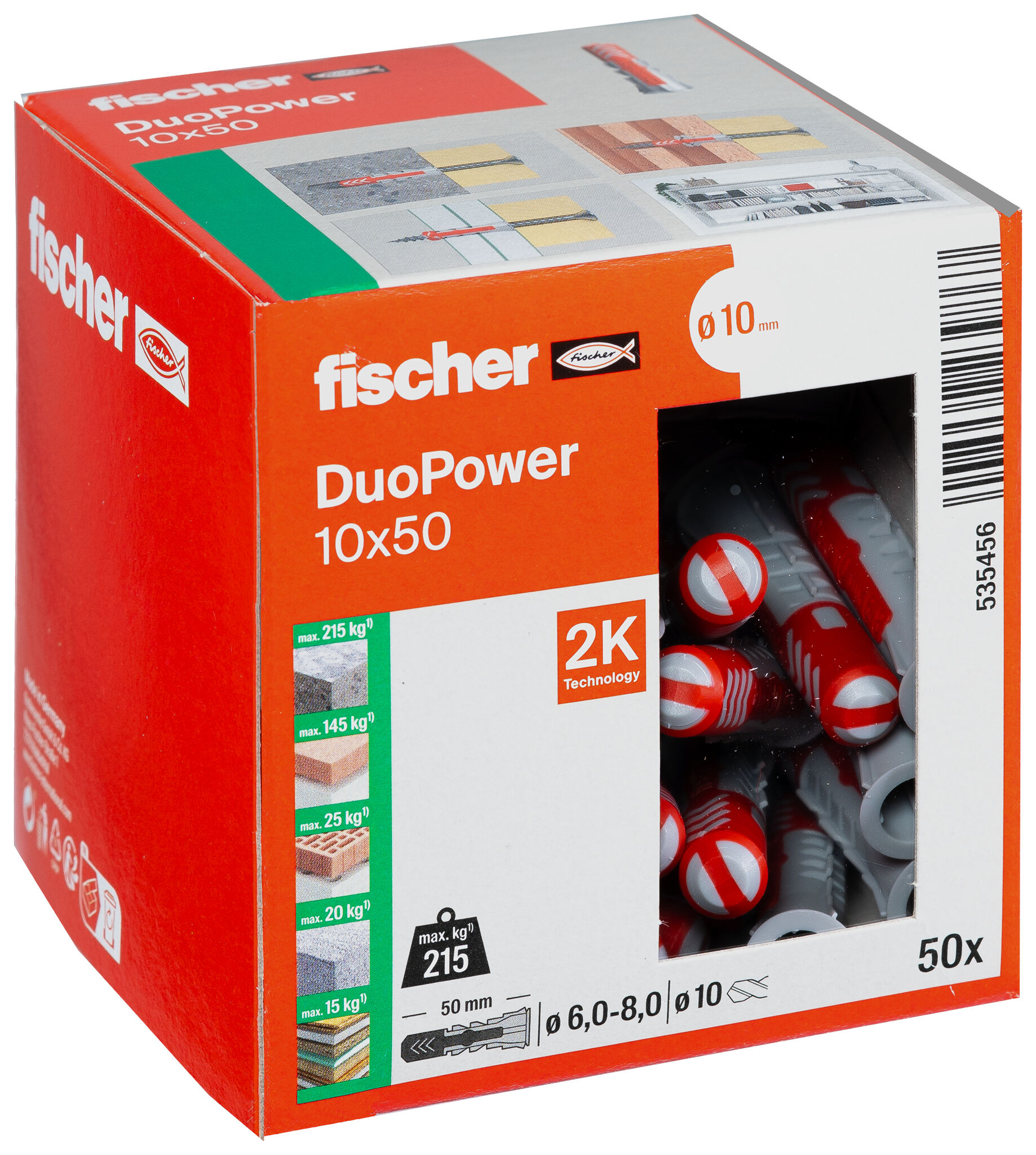 Packaging: "fischer DuoPower 10 x 50"