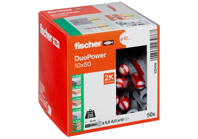 Packaging: "fischer DuoPower 10 x 50"