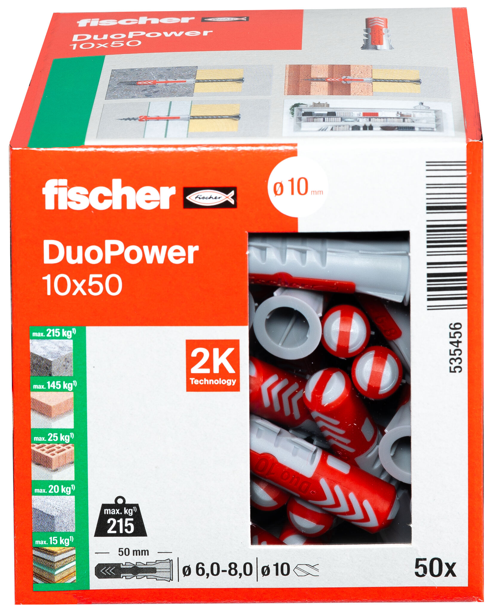 Packaging: "fischer DuoPower 10 x 50"