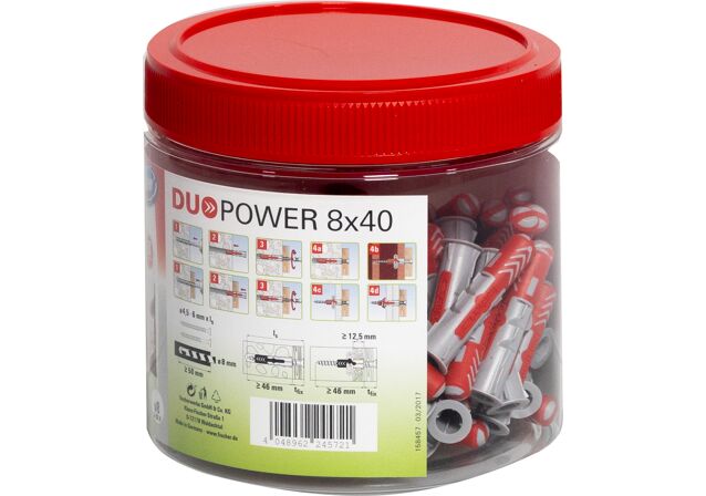 Produktbild: "fischer DuoPower 8 x 40 Runddose"