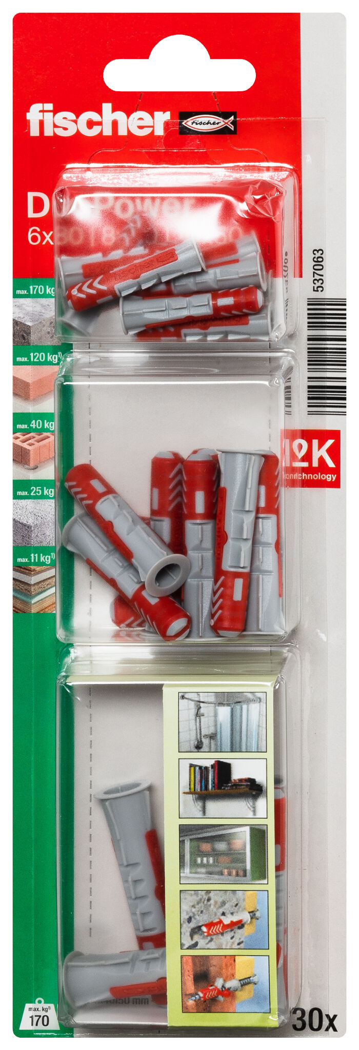 Verpackung: "fischer DuoPower 6 / 8 / 10"