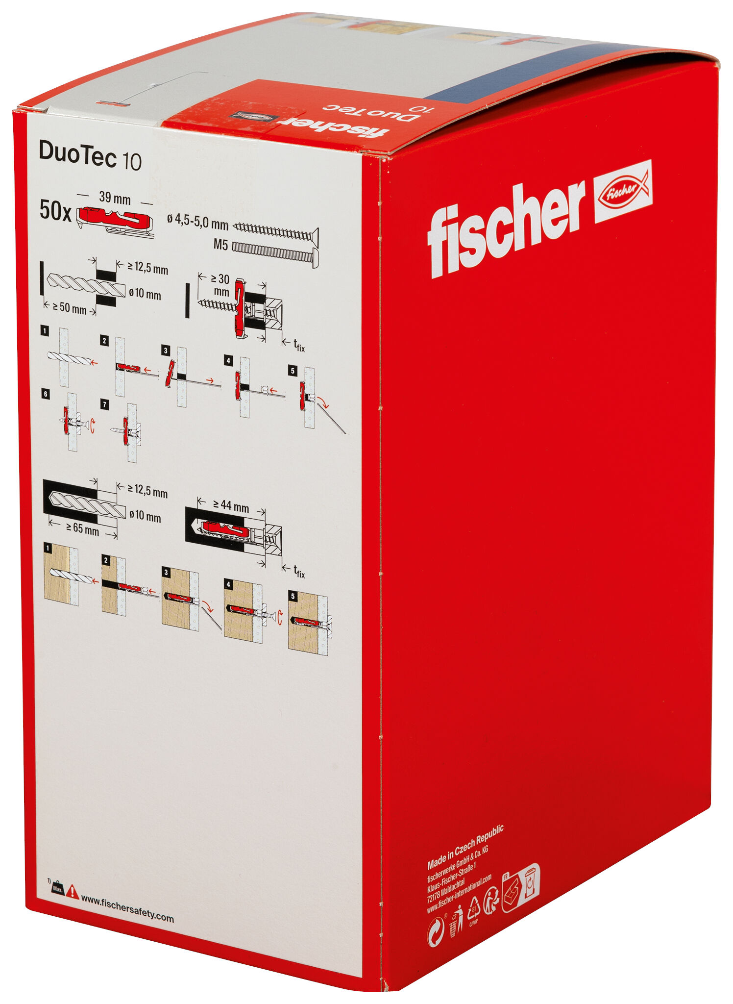 Verpackung: "fischer DuoTec 10"