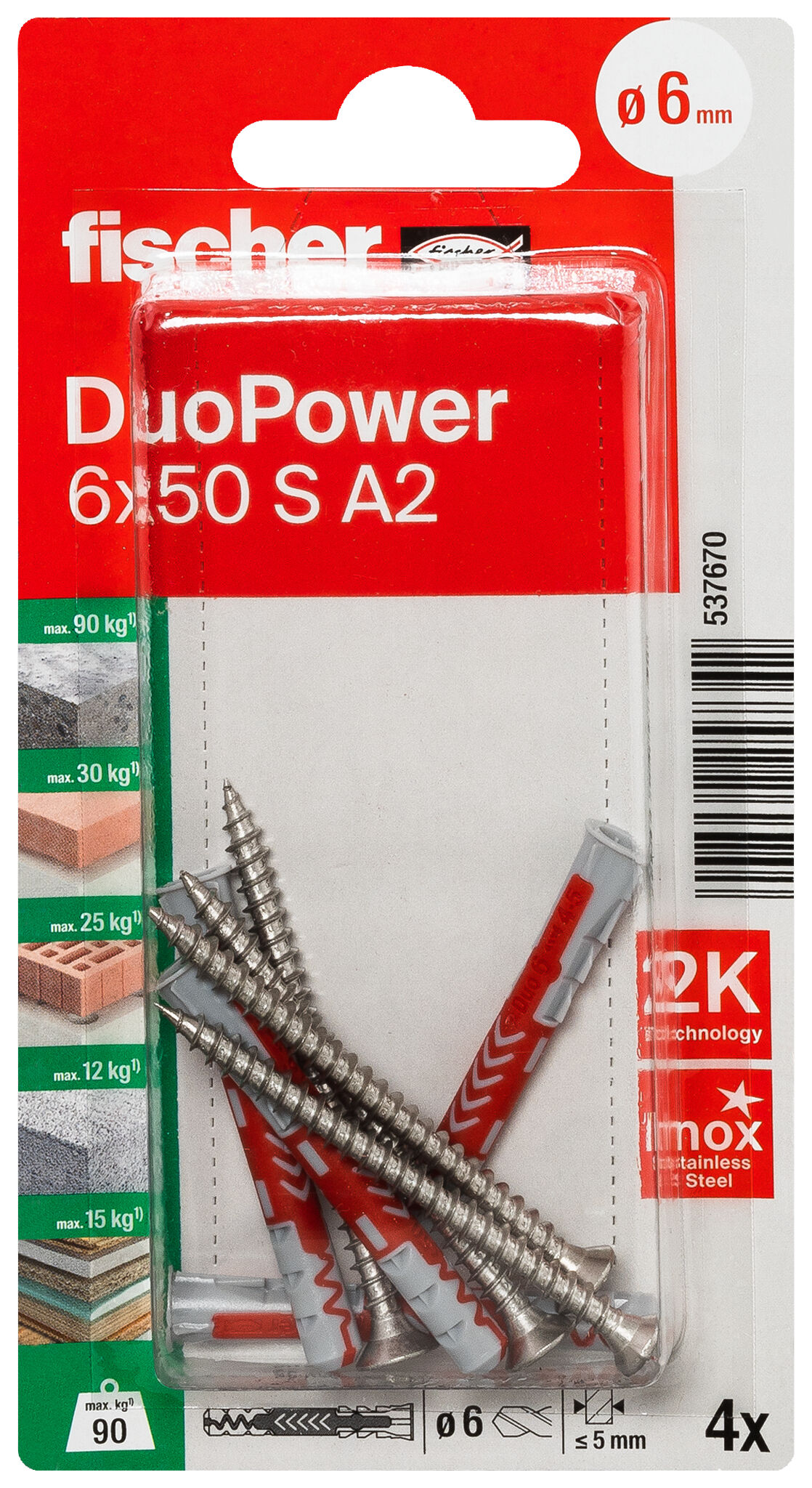 Packaging: "올라운드 플레이더 DuoPower 6 x 50 S A2 K NV"