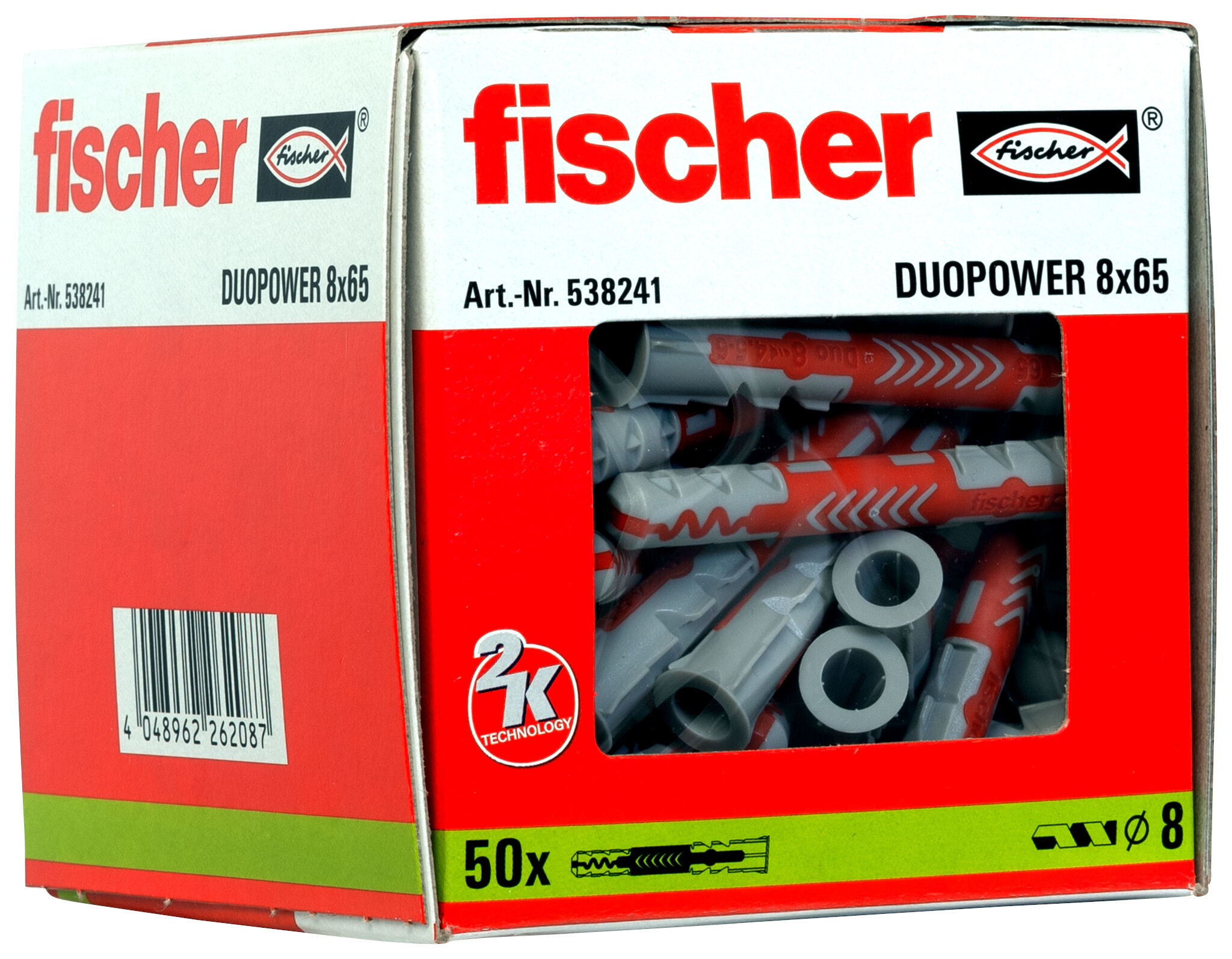 Packaging: "fischer DuoPower 8 x 65"