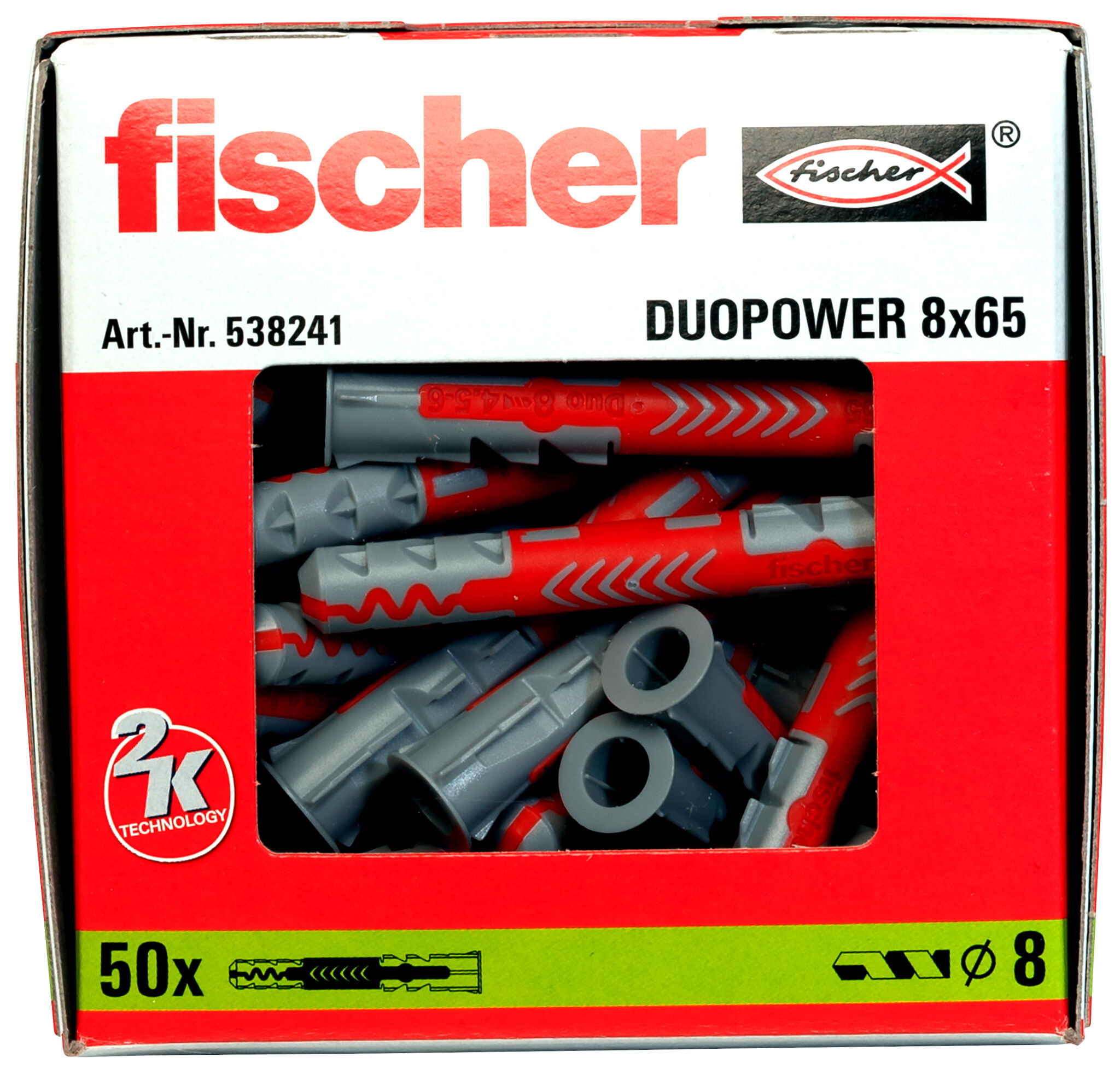 Packaging: "fischer DuoPower 8 x 65"