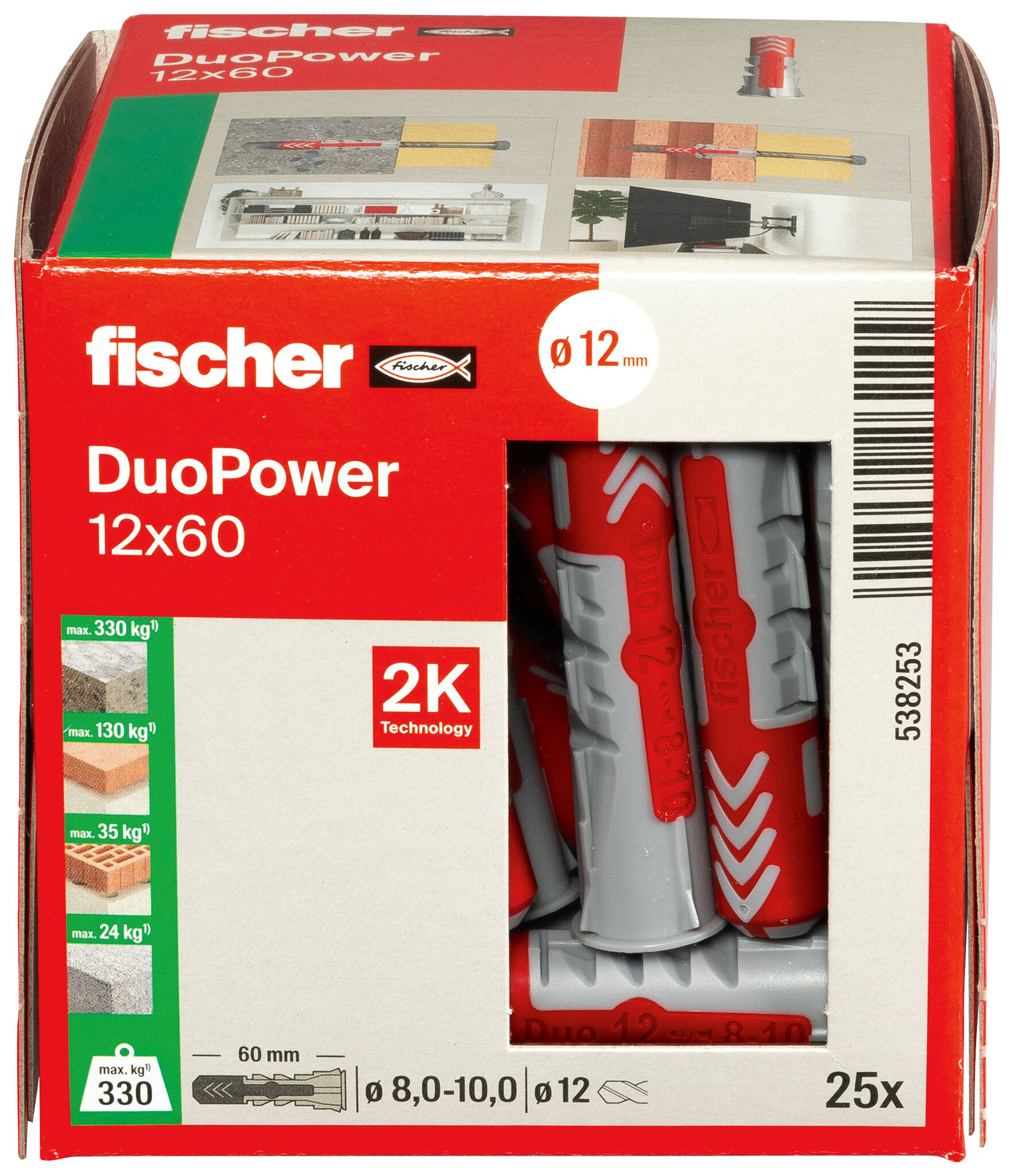 Packaging: "fischer DuoPower 12 x 60"