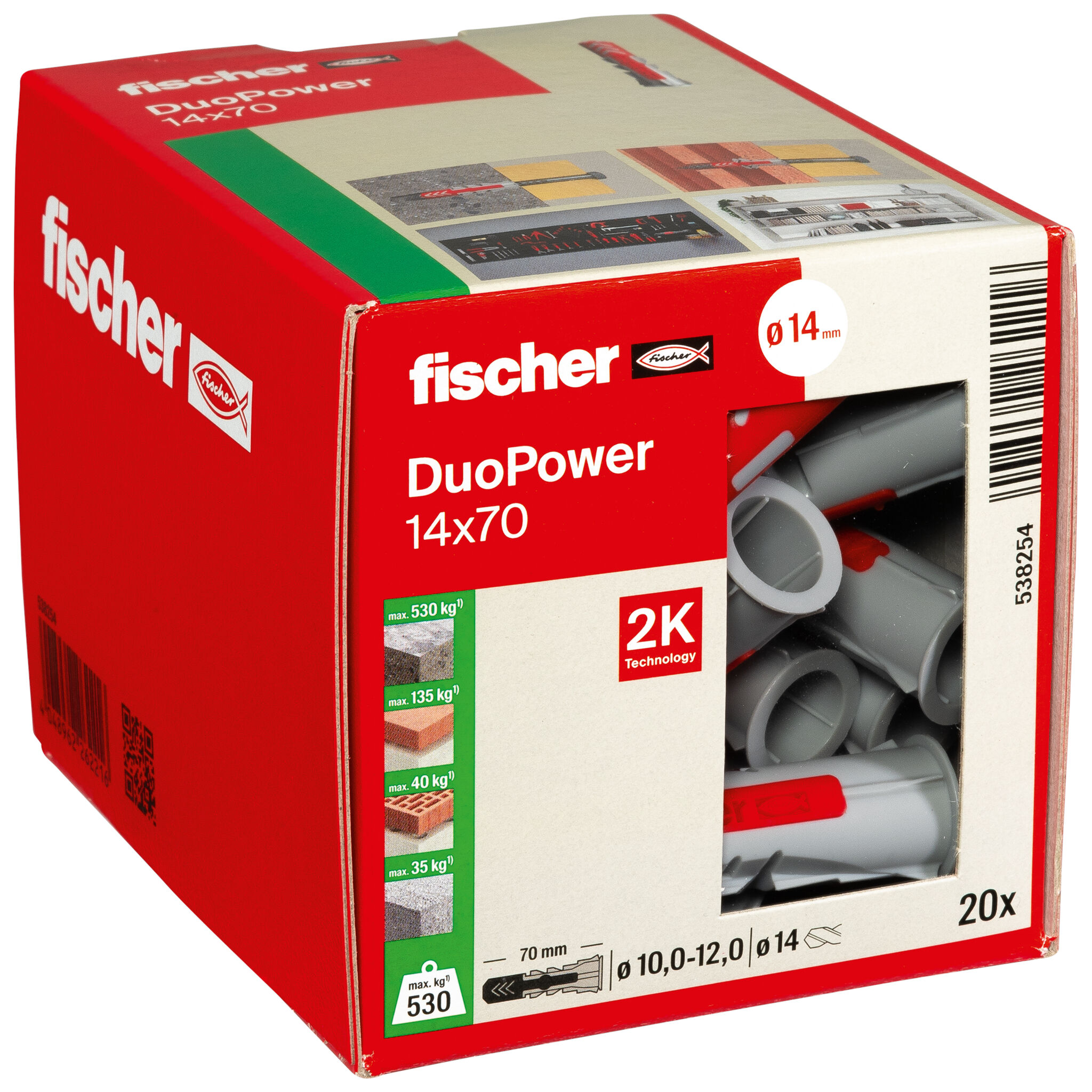 Verpackung: "fischer DuoPower 14 x 70"