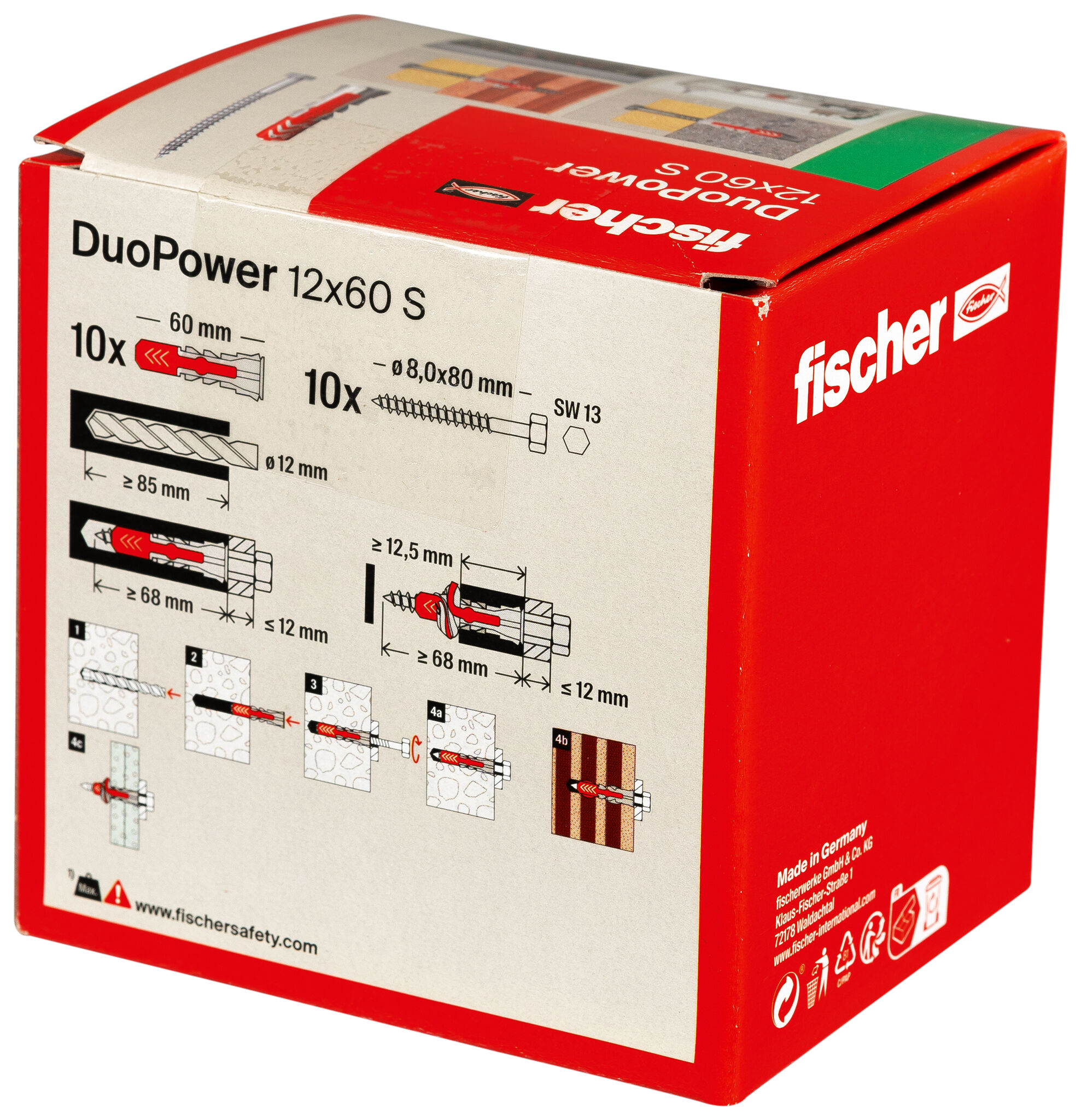 Verpackung: "fischer DuoPower 12 x 60 S"