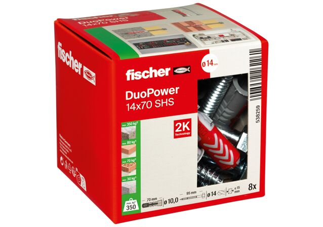 Packaging: "fischer DuoPower 14 x 70 S"