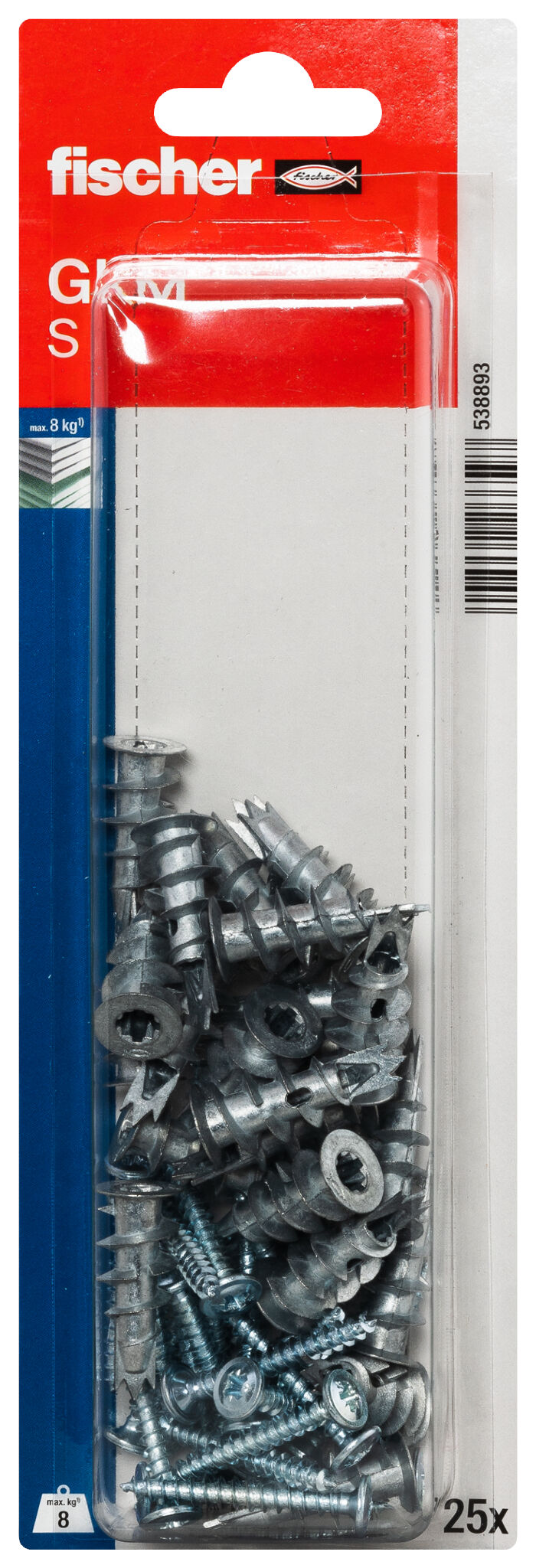 Packaging: "fischer Plasterboard fixing metal GKM BP S"