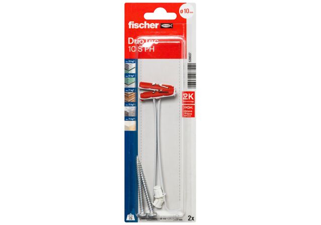 Packaging: "fischer DuoTec 10 S with PH pan head screw"
