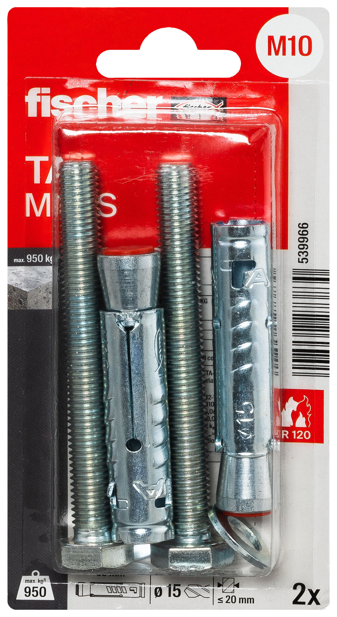 Packaging: "fischer Heavy-duty anchor TA M10 S10 K NV"