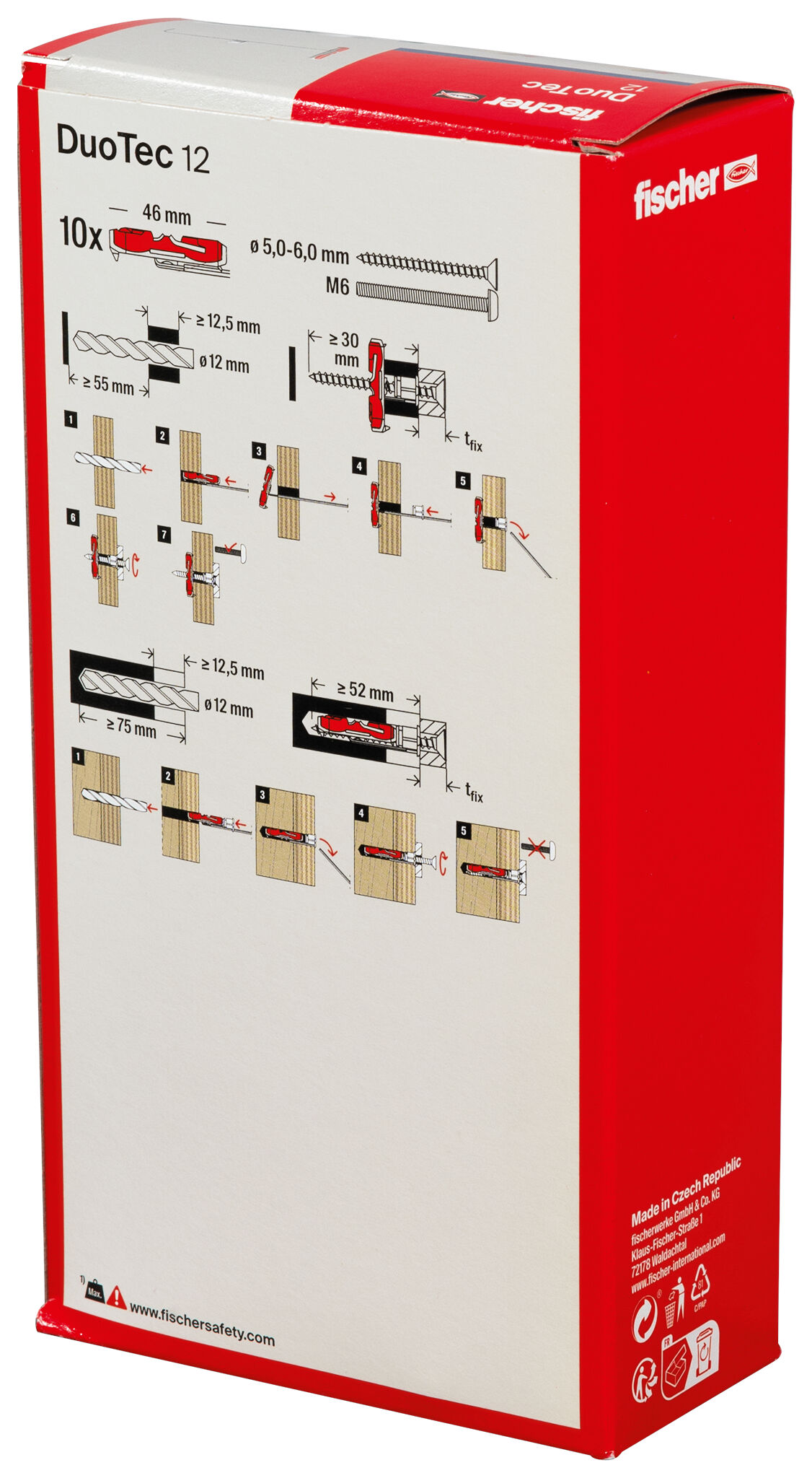 Verpackung: "fischer DuoTec 12"