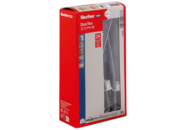 Packaging: "fischer DuoTec 12 S PH M with pan head screw"