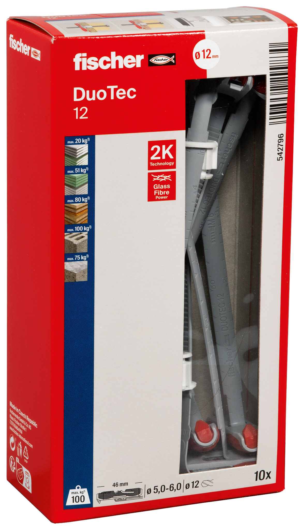 Packaging: "fischer DuoTec 12"