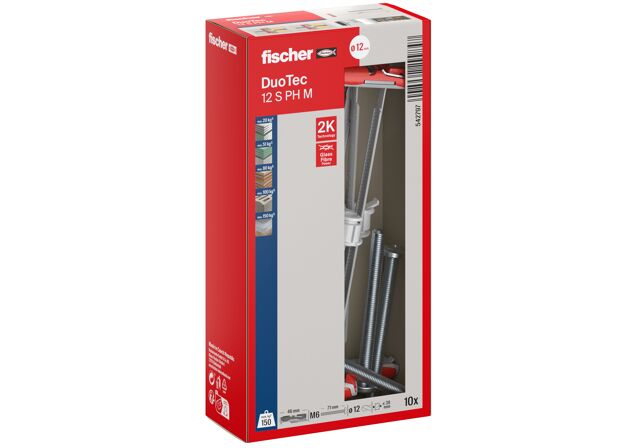 Packaging: "fischer DuoTec 12 S PH lencsefejű csavarral"