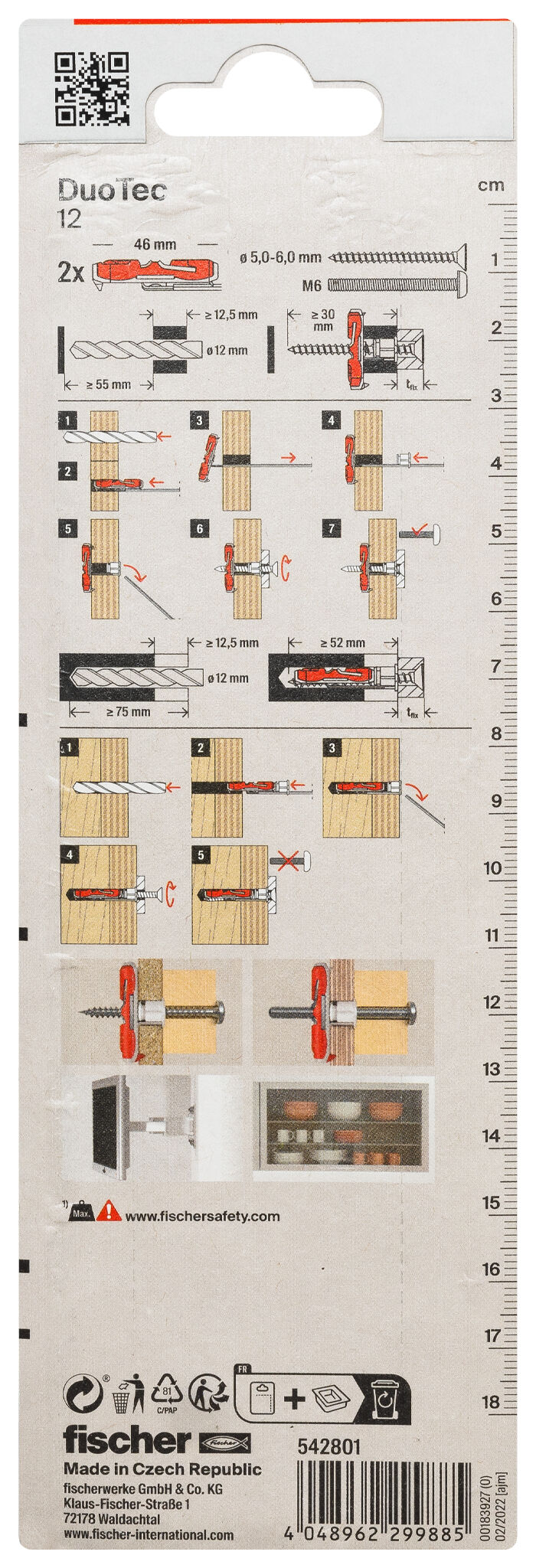 Packaging: "fischer DuoTec 12"
