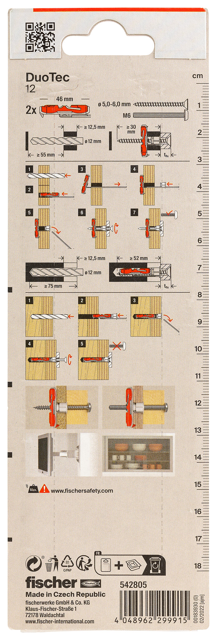 Packaging: "fischer DuoTec 12"