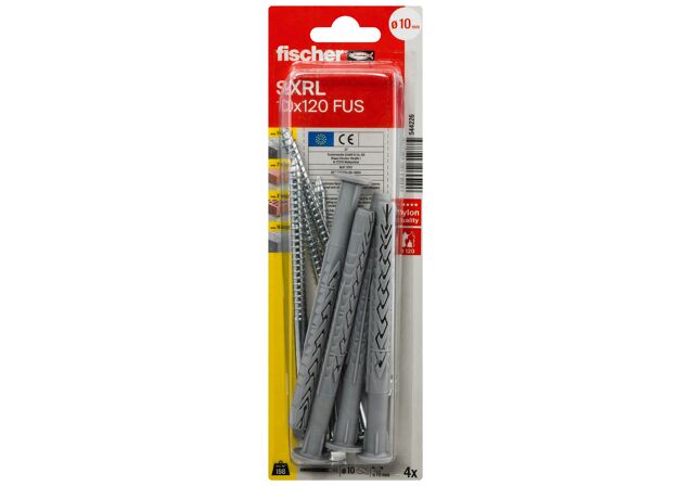 Packaging: "fischer Frame fixing SXRL 10 x 120 FUS zinc-plated steel"
