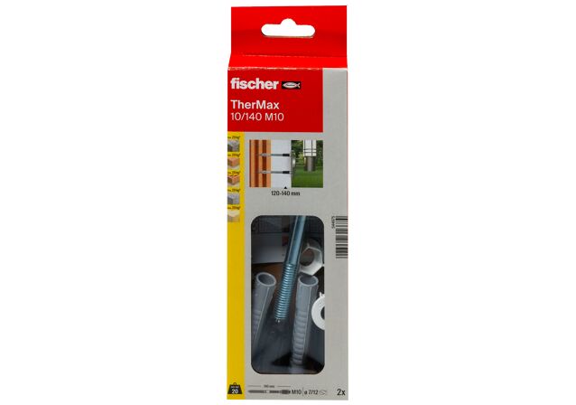 Verpackung: "fischer Abstandsmontagesystem TherMax 10/140 M10 (2)"