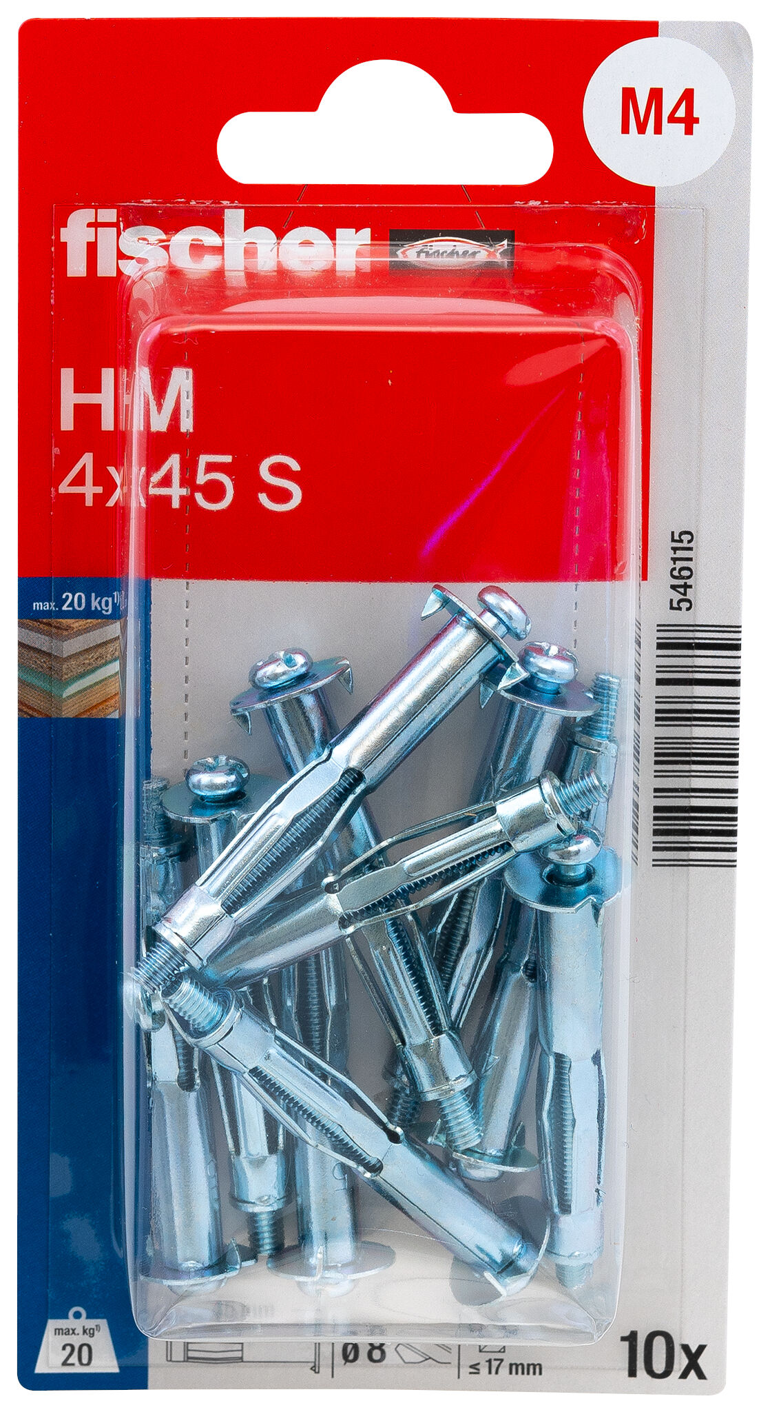 Packaging: "fischer HM 4 x 45 S K NV"
