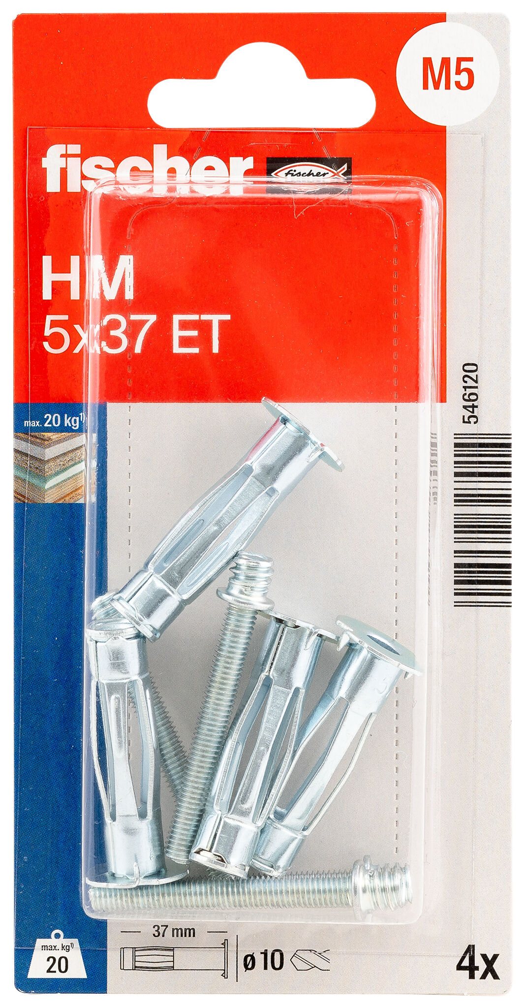 Packaging: "fischer HM 5 x 37 ET K NV"