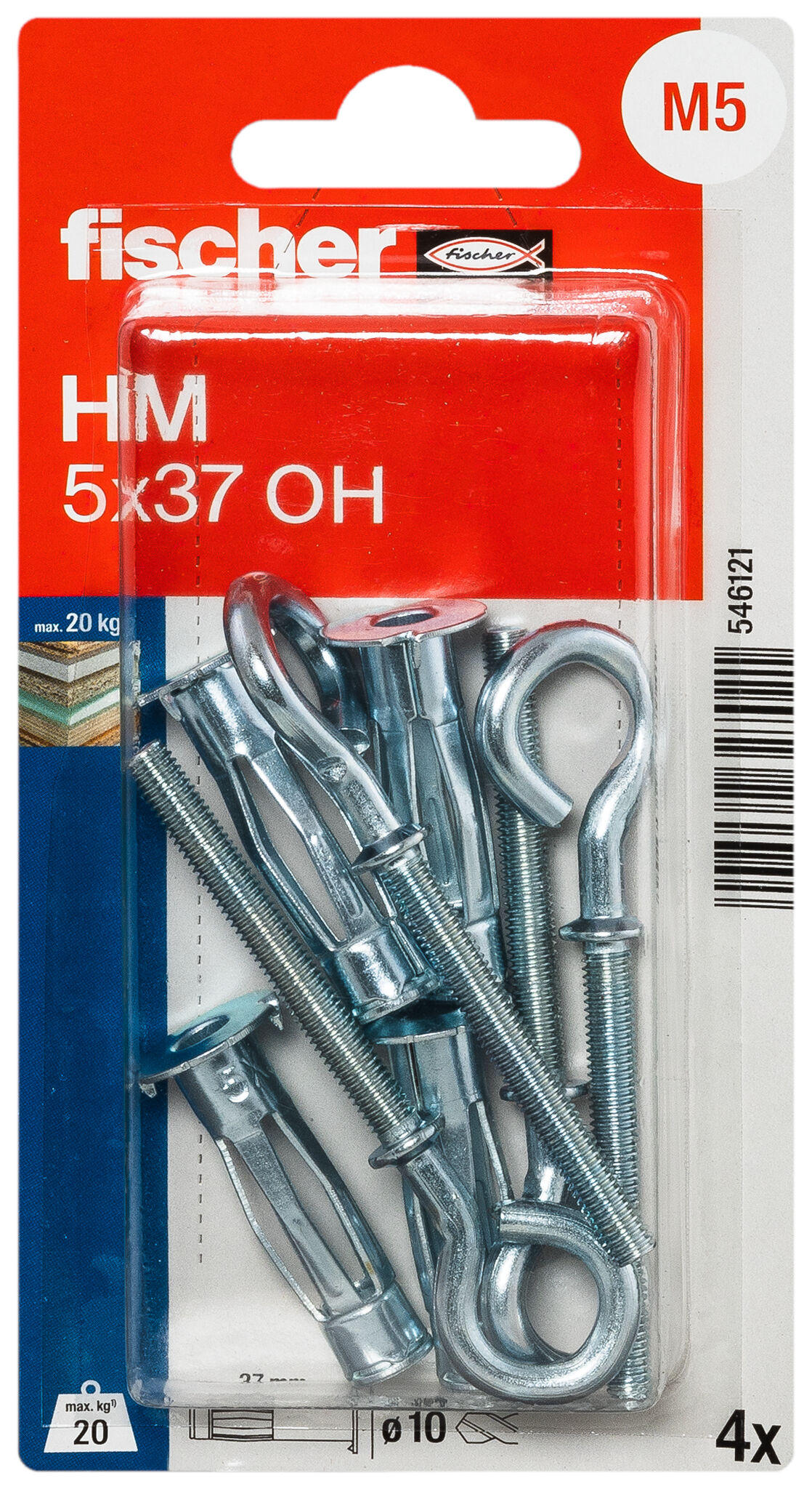 Packaging: "fischer HM 5 x 37 OH K NV"