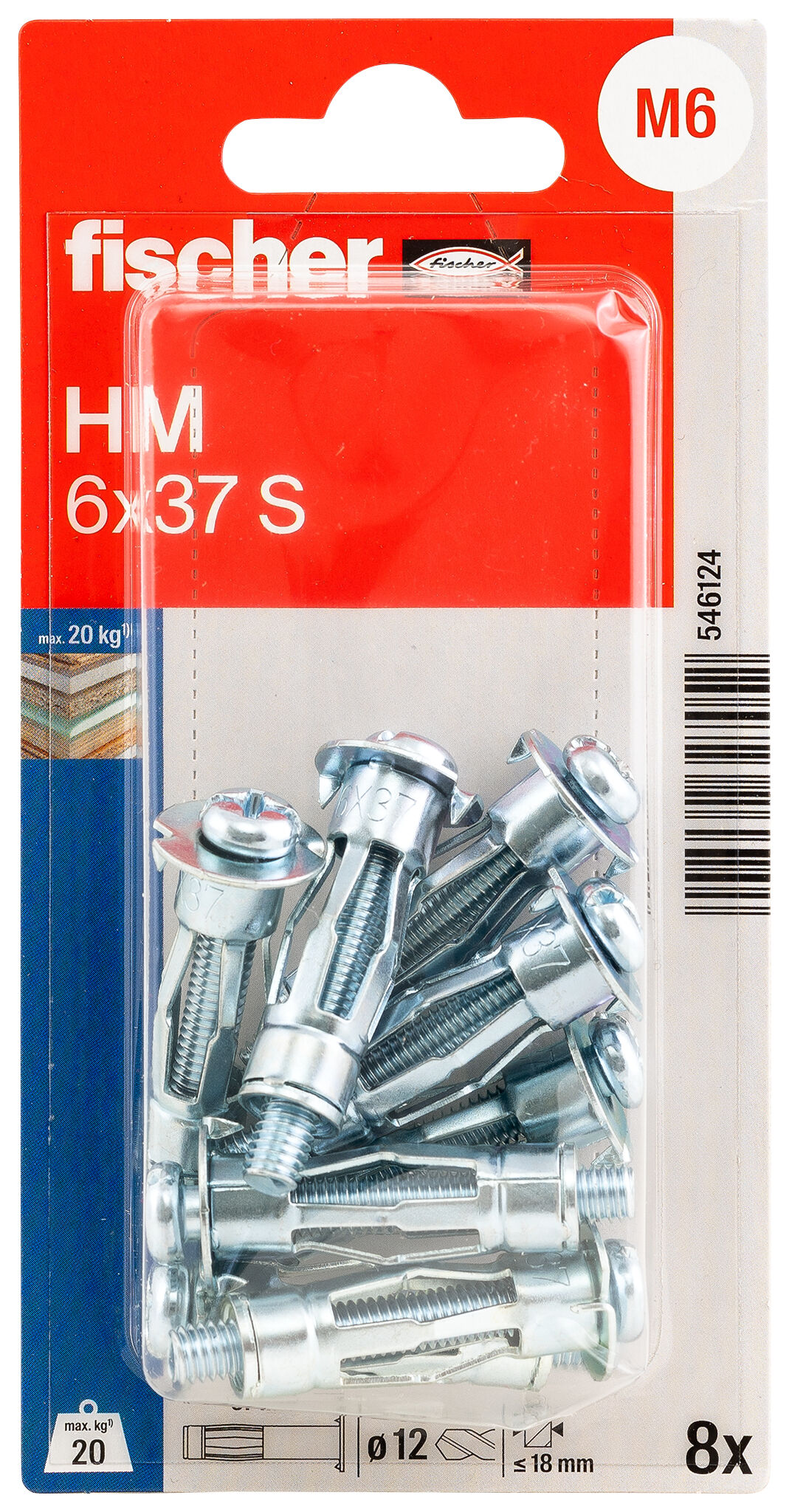 Packaging: "fischer HM 6 x 37 S BP K NV"
