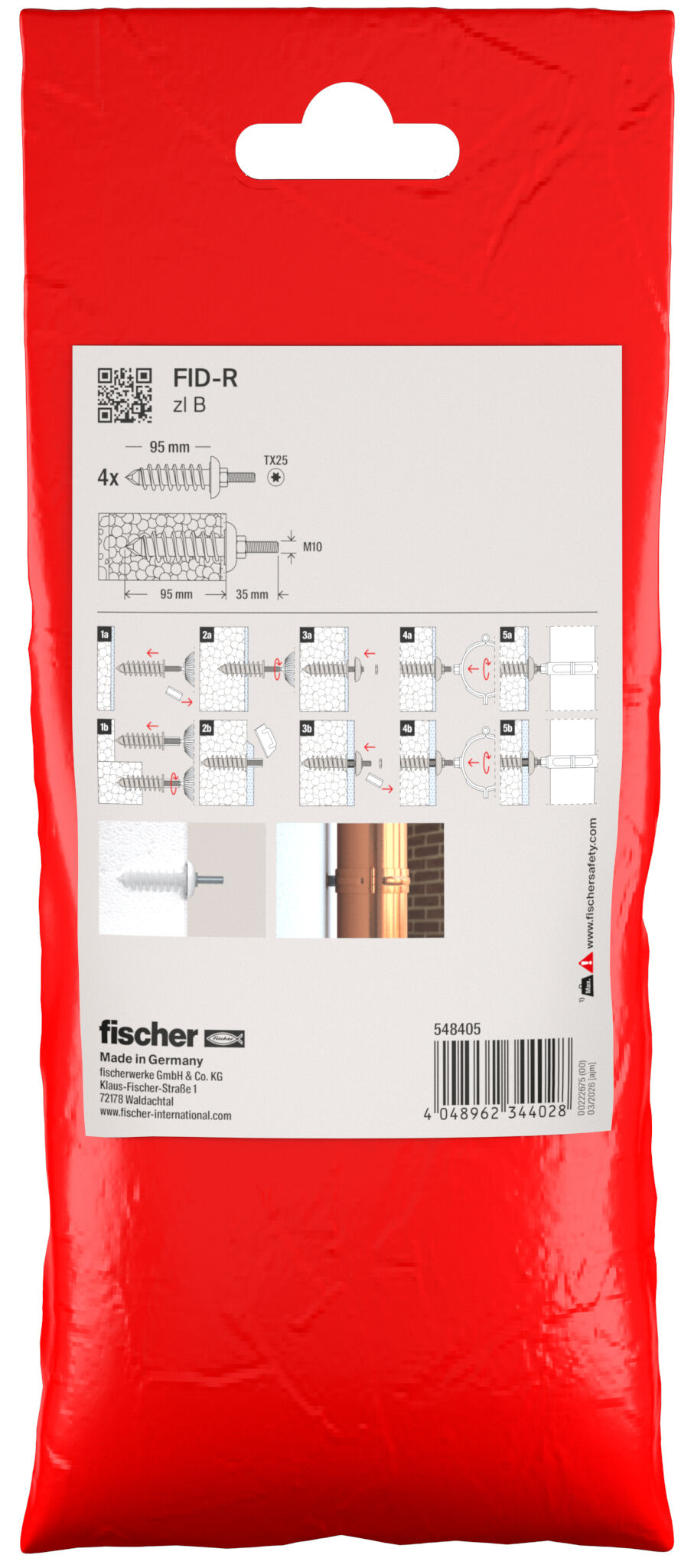 Packaging: "fischer Insulation fixing FID-R B"