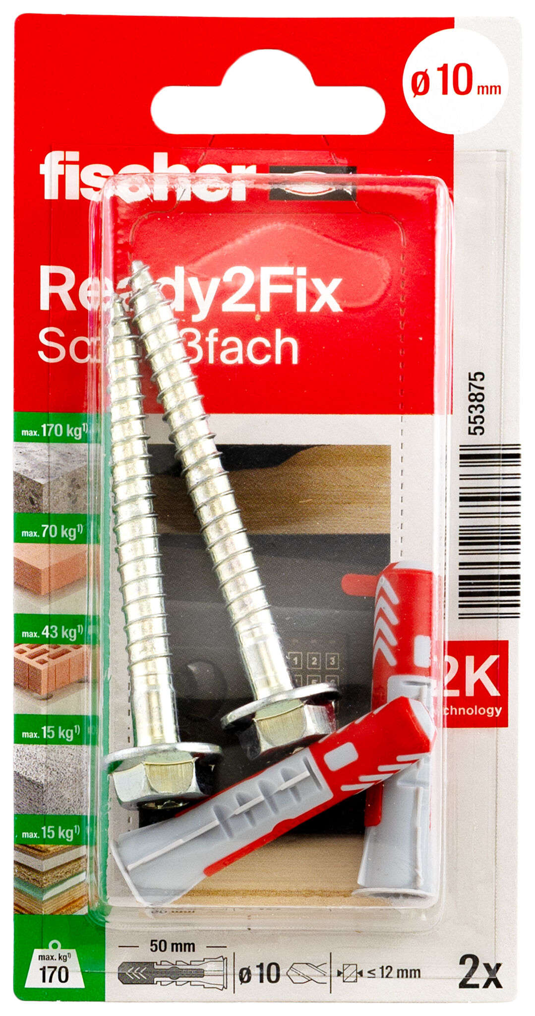 Verpackung: "fischer Montageset Schließfächer K"