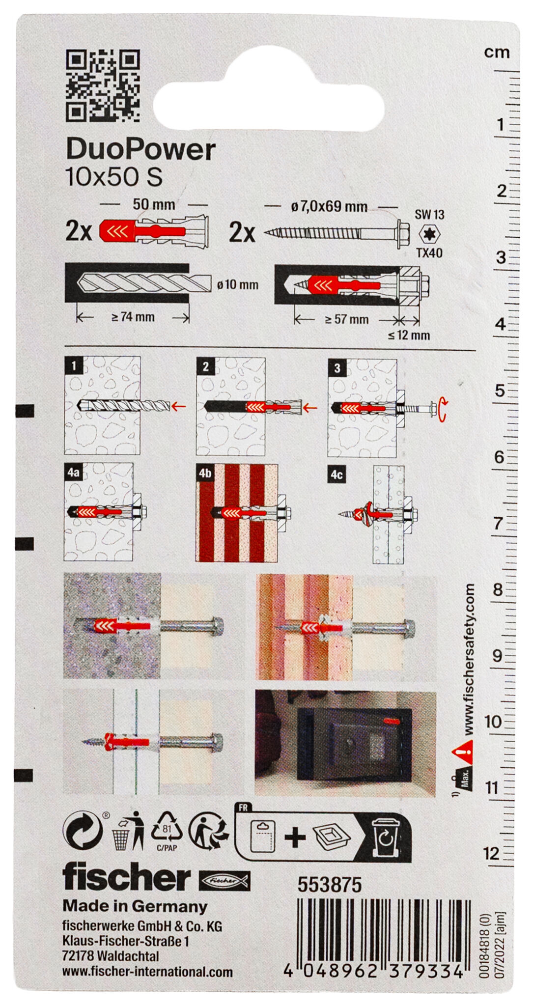 Verpackung: "fischer Montageset Schließfächer K"