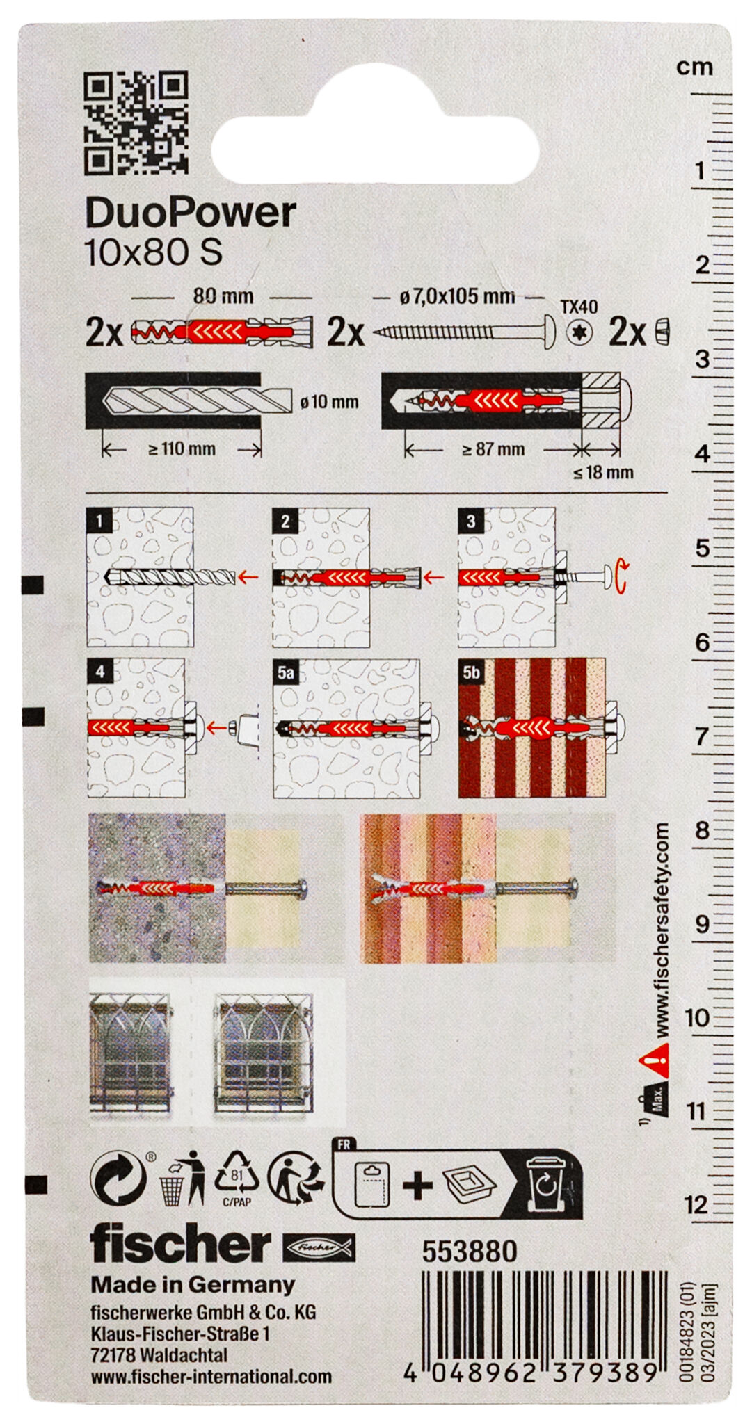 Verpackung: "fischer Montageset Ready2Fix Fensterschutz K"