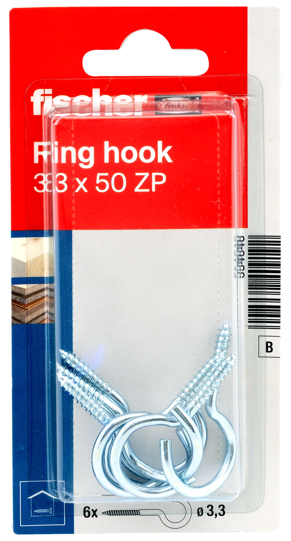 Packaging: "Skruekrok 3,3x50 elz"