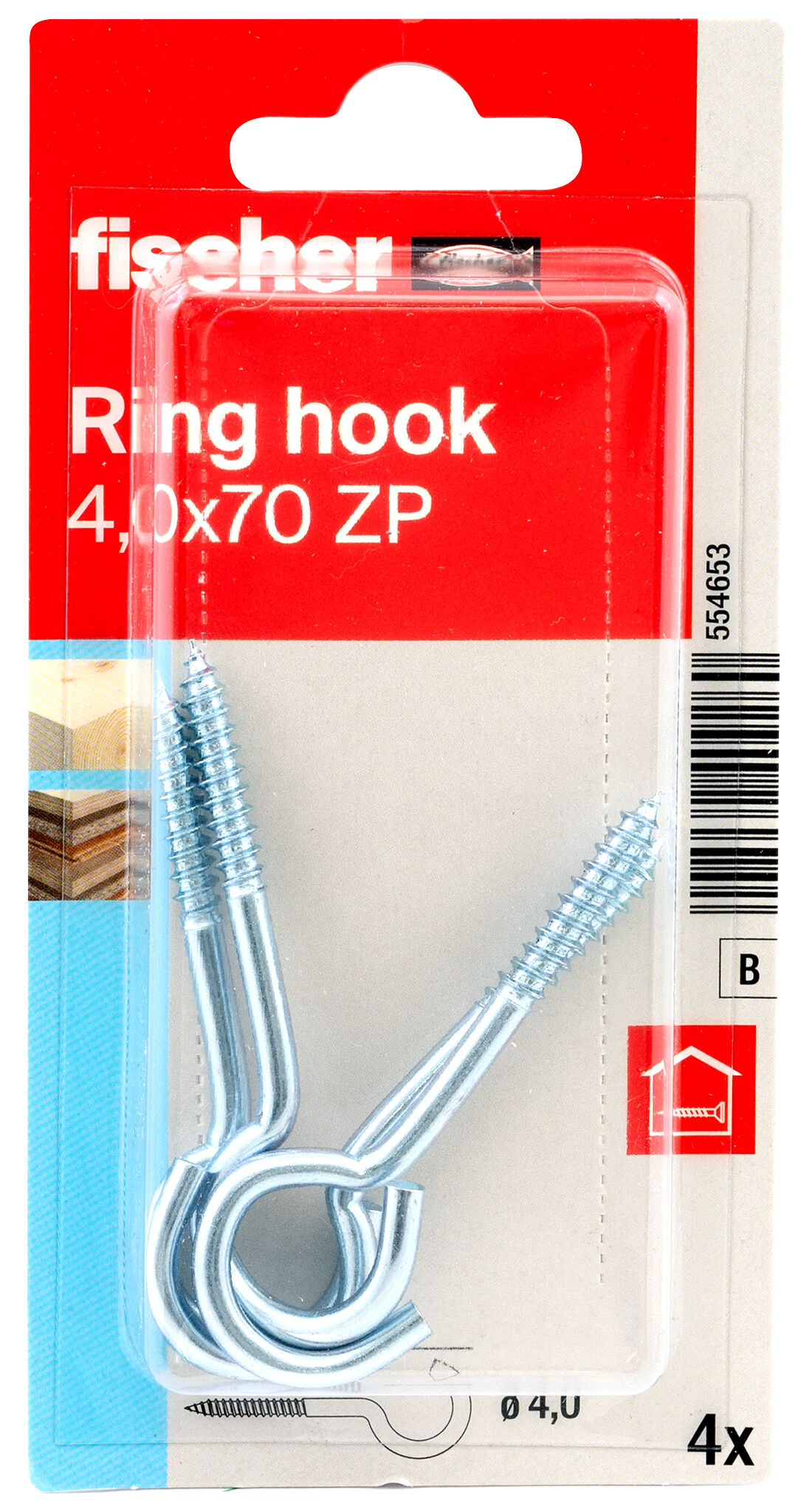 Packaging: "Skruekrok 4,0x75 elz"