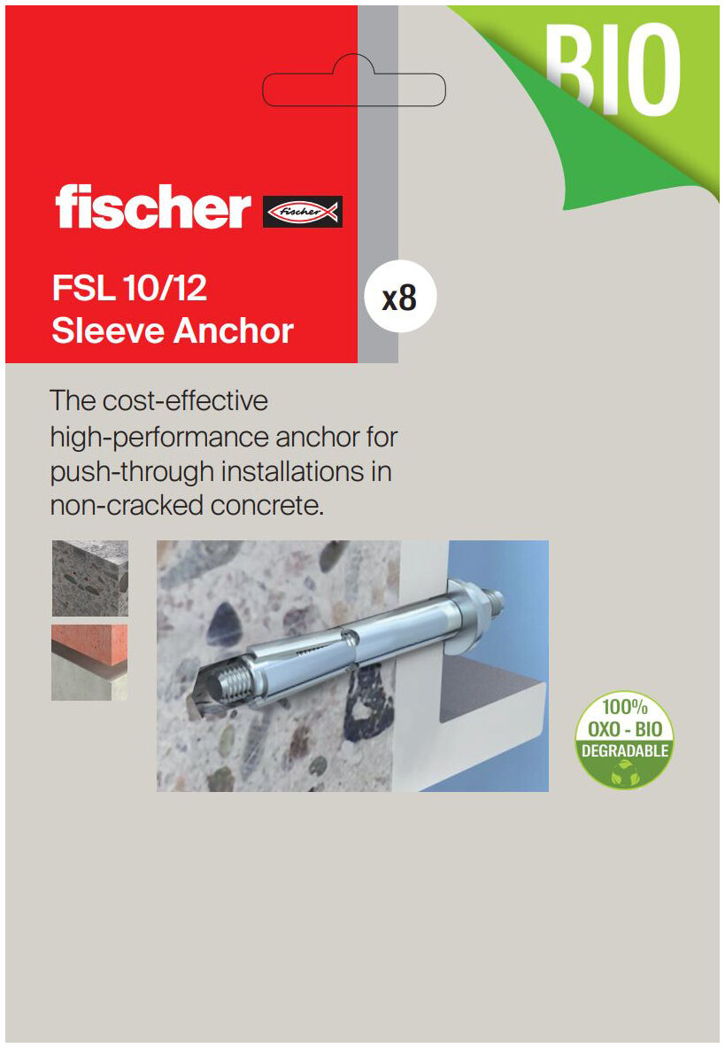 Packaging: "fischer sleeve anchor FSL 10/12 B"