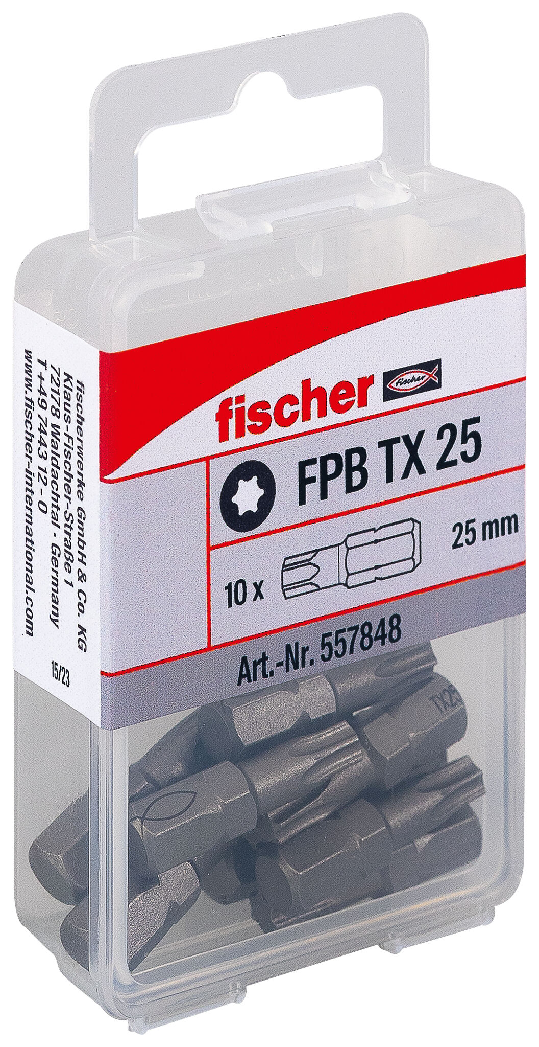 Verpackung: "fischer ProfiBit FPB TX25 (10er Pack)"