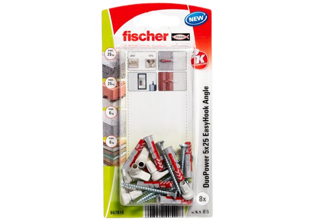 Packaging: "fischer EasyHook pravouhlý háčik - DuoPower 5x25"
