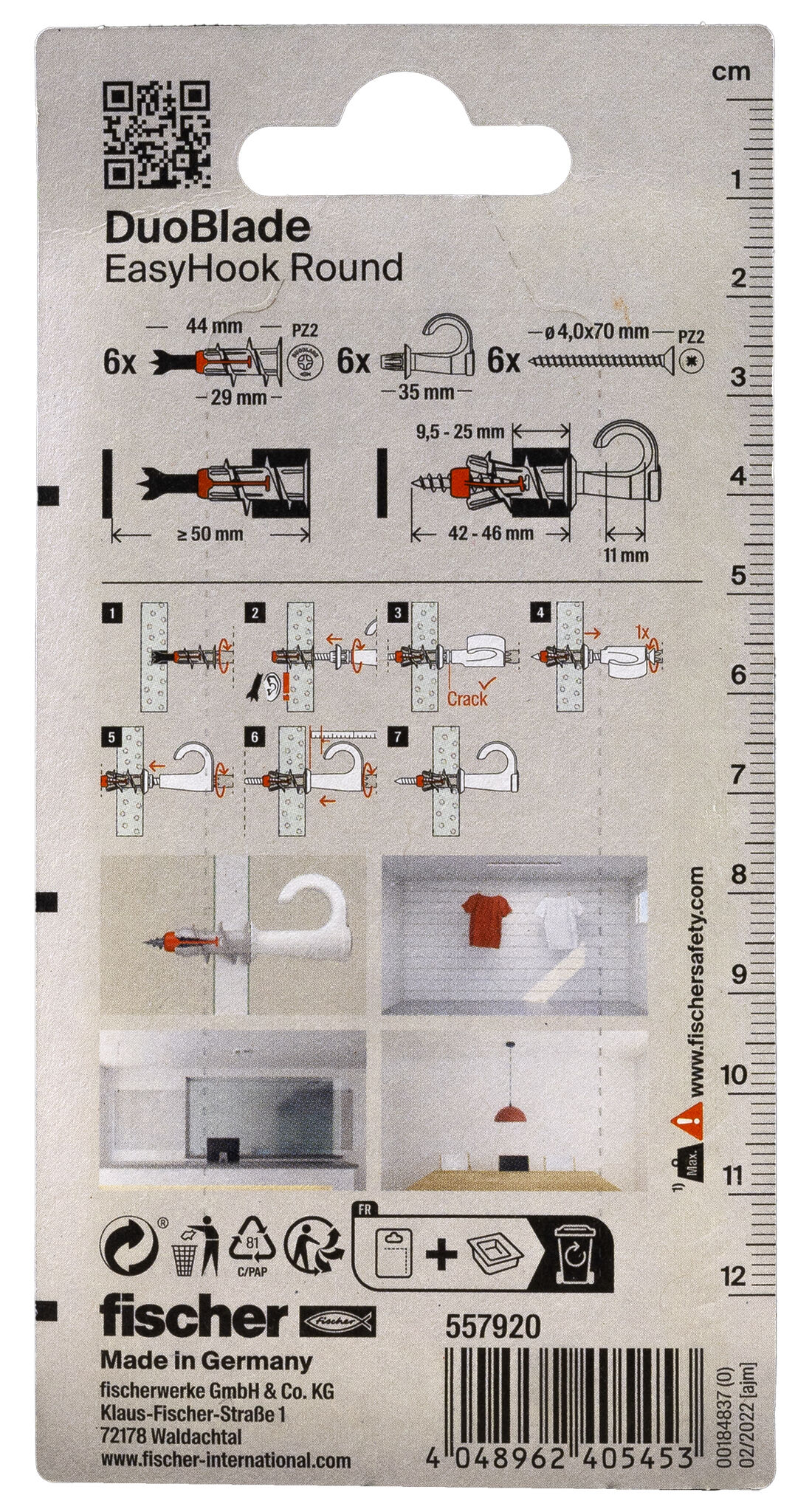 Packaging: "fischer EasyHook Round DuoBlade CCW K"
